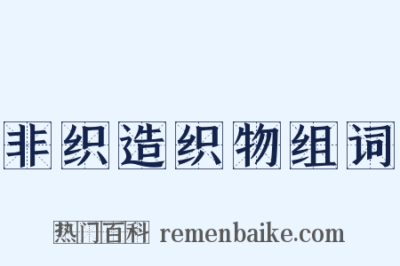 非织造织物组词是什么意思的图片